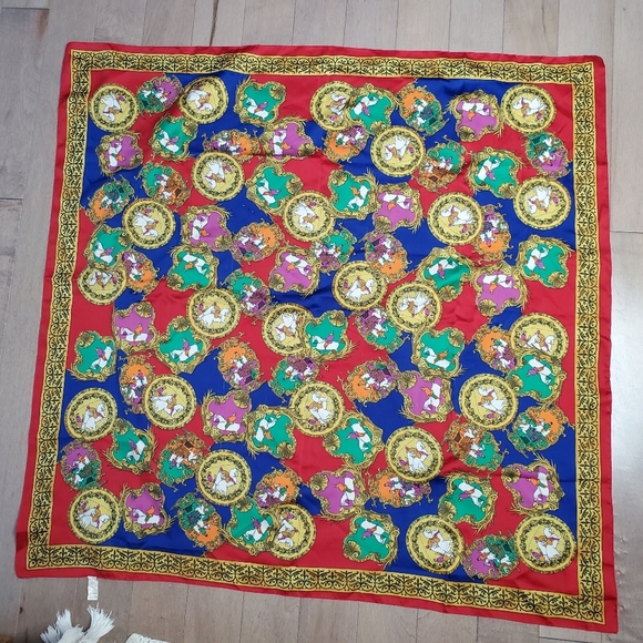 Vintage Accessories - Vintage equestrian themed square bandana